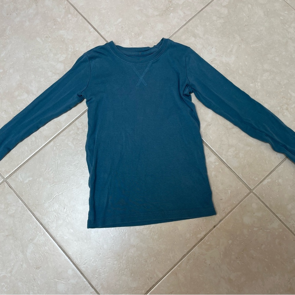 Primary long sleeve pj shirt kids size 10 slate blue